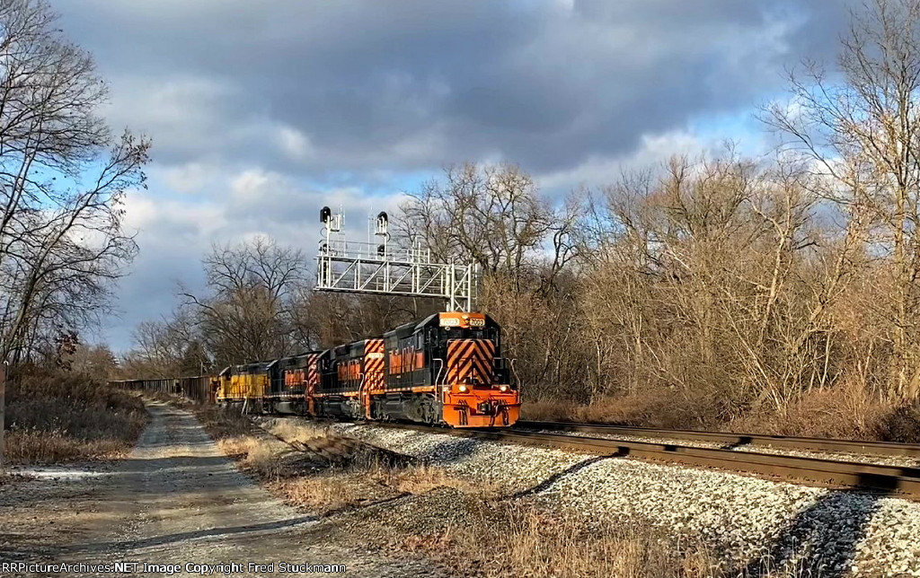 The dispatcher lined the crossover to send this train onto 2 track.